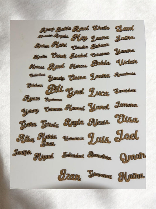 Nombres en madera - CREACIONESNOR